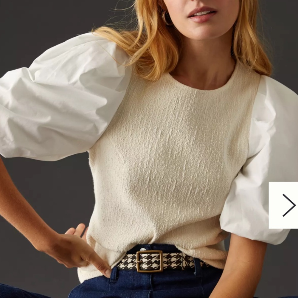 Anthropologie puff-sleeve blouse XS.